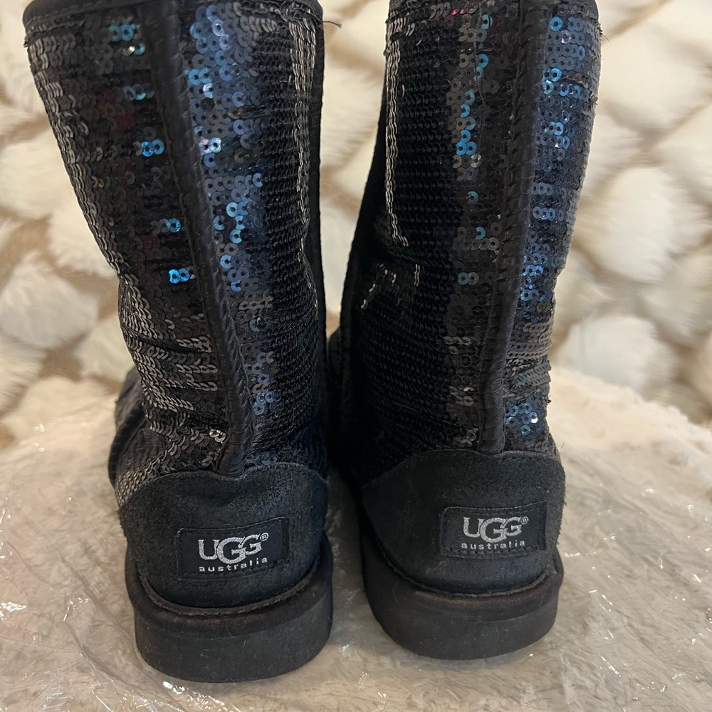UGG Women’s Black Sequin Boots 10